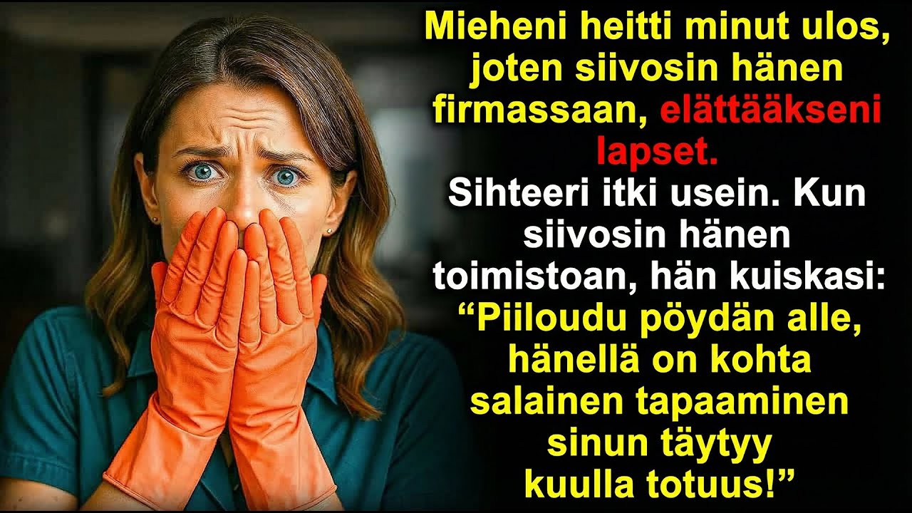 Kun mieheni heitti minut ulos, aloin siivoojaksi hänen firmassaan. Mutta eräänä päivänä...