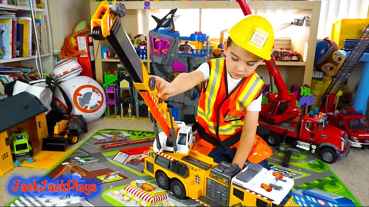 Unboxing a Huge Crane Truck for Kids! Construction...