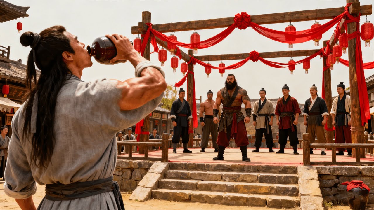 大力士自以為天下無敵，怎料被功夫少年當場打趴！ #功夫 #kungfu