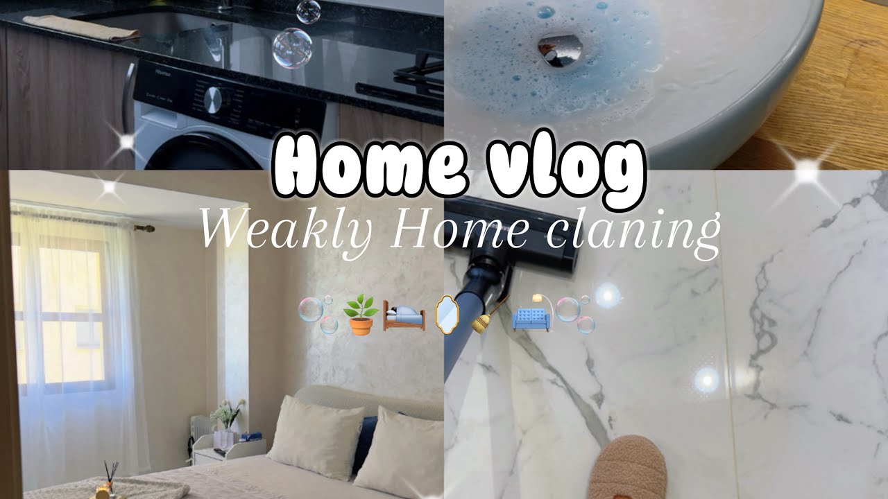 Home vlog| تنظيف أسبوعي للبيت🫧 ،وصفة شوربة و سلطة  خضار للعشاء 🍵