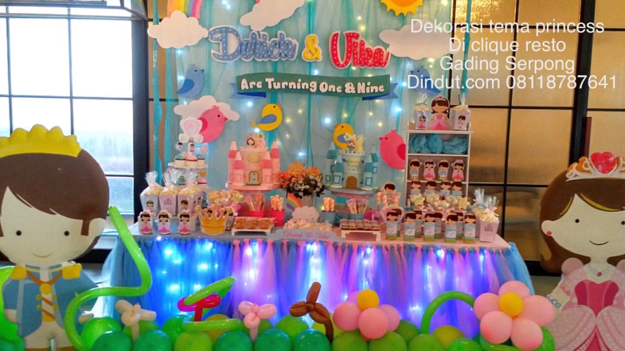 Prince birthday theme dekorasi  ulang  tahun  princess di 