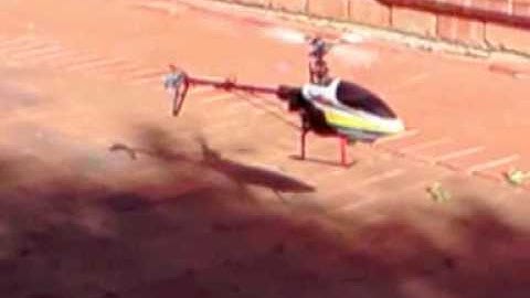 first flight no training gear trex 450 new.wmv