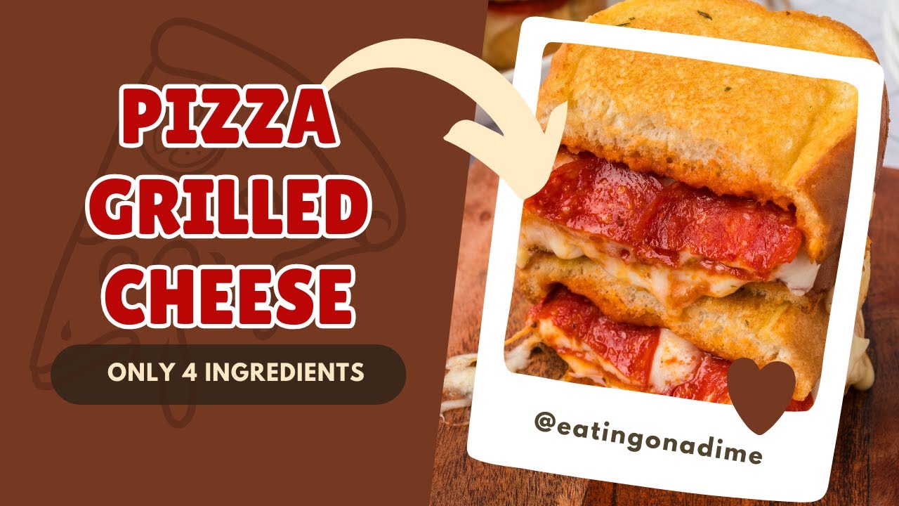 4 Ingredient Pizza Grilled Cheese | Crispy Outside Melty Inside