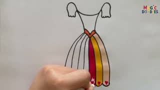 How to Draw a Dress Easy Drawing Tutorial || Step-by-Step Guide to Drawing a Cute dress