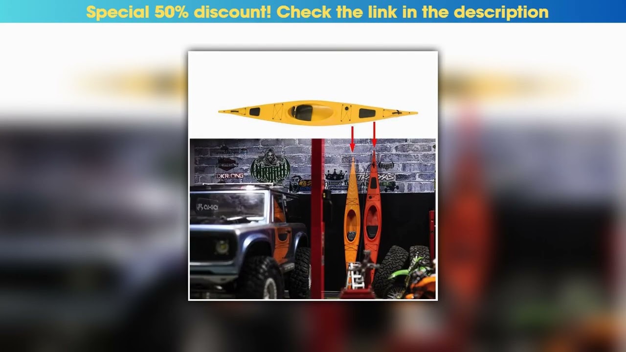 First Look Simulation Kayaking Boat Paddle Decorations With Metal Oar For 1/10 RC Crawler Boat Acce