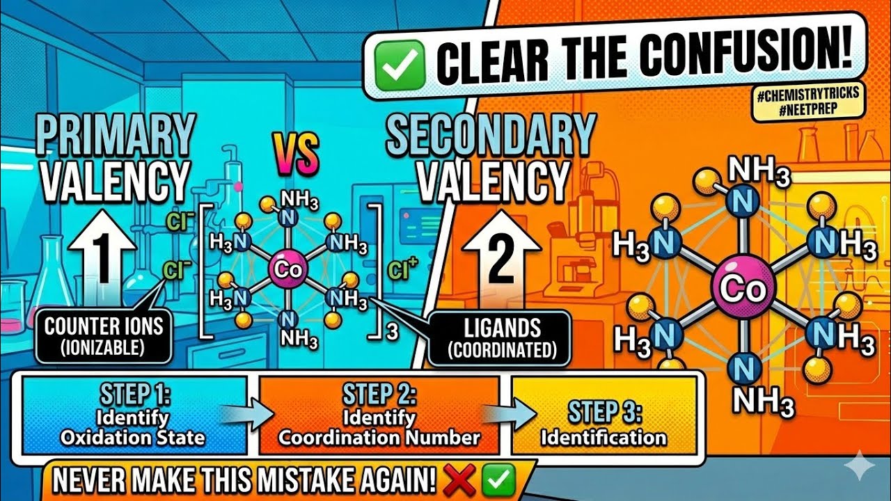 Как рассчитать первичную и вторичную валентность координационных соединений | #координационные_со...
