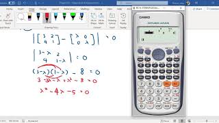 MAT263 (EE3) Find Determinant &TraceA by using eigenvalues+Exp4