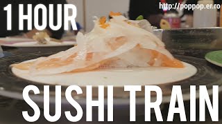 1 hour of conveyor belt sushi train-Suwon,South Korea