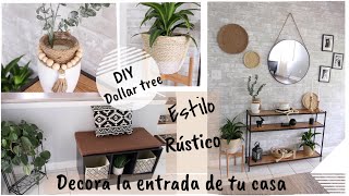 Ideas de como decorar la entrada de tu hogar estilo rústico moderno | DIY del dollar tree | Boho