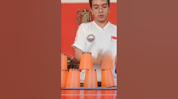 The Crazy Fast Sport Stacking 3-3-3 in 1.723 Seconds! #sportstacking #cupstacking #shorts