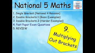 9.4 Multiplying Out Brackets 4: Past Paper Exam Questions - National 5 Maths - MrThomasMaths