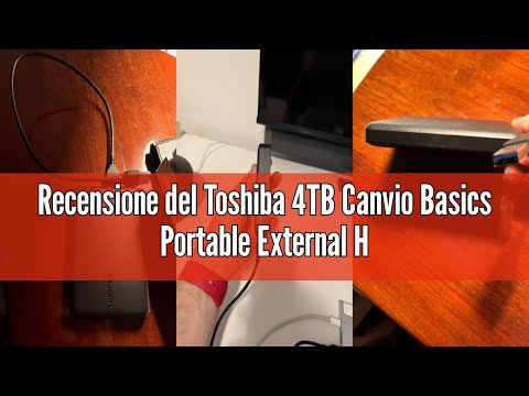 Recensione del Toshiba 4TB Canvio Basics Portable External Hard Drive,USB 3.2. Gen 1, Black (HDTB440