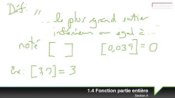 1.4 Fonction partie entière - A (SN4)
