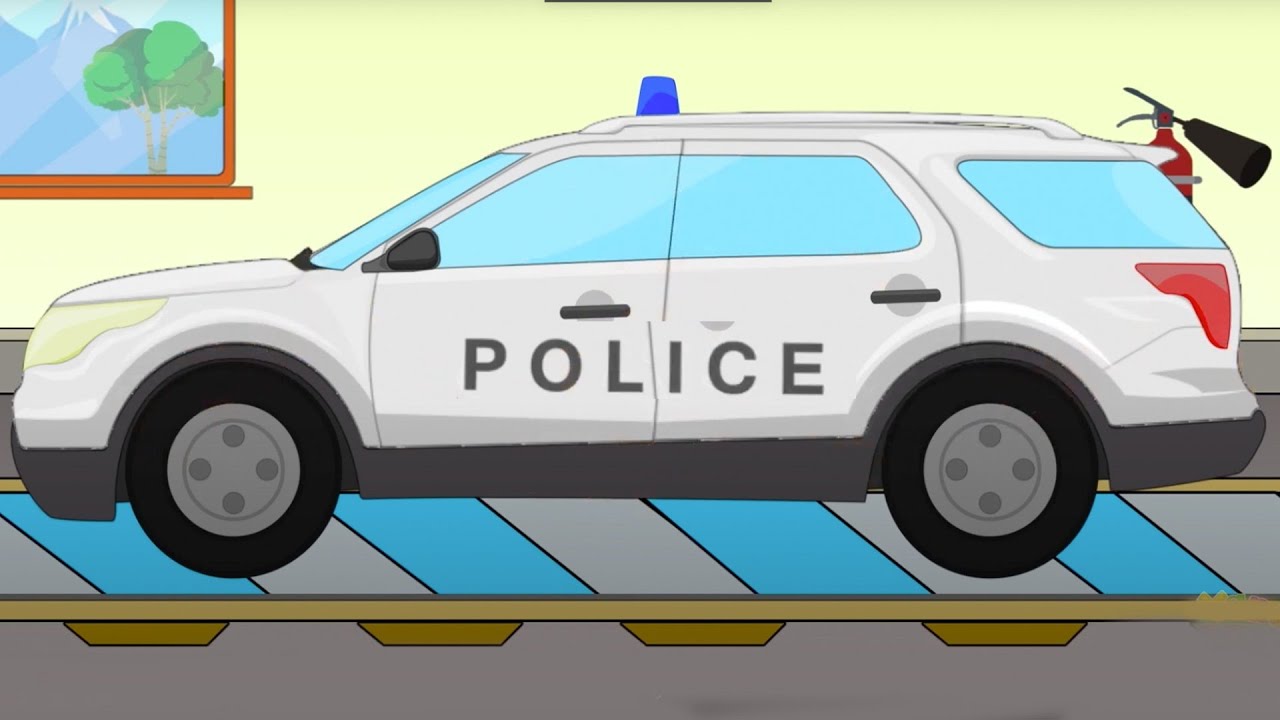 Police Utility Car Formation Video for Kids