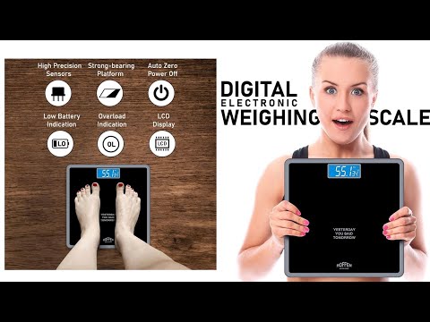 Hoffen India HO 29 Electronic Digital Weight Machine for Body Weight  Weighing Scale Battery Included, 2