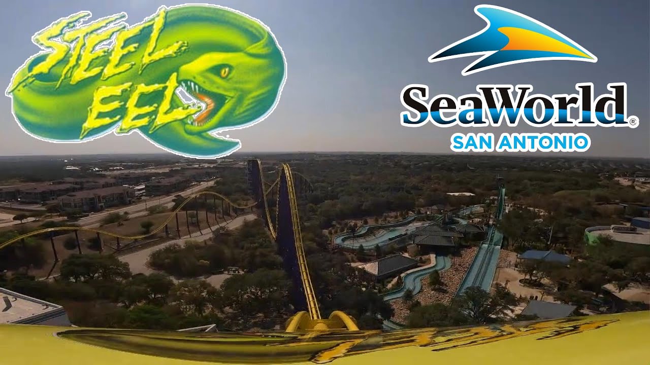 Steel Eel POV at SeaWorld San Antonio Front Row 4K 2023 YouTube