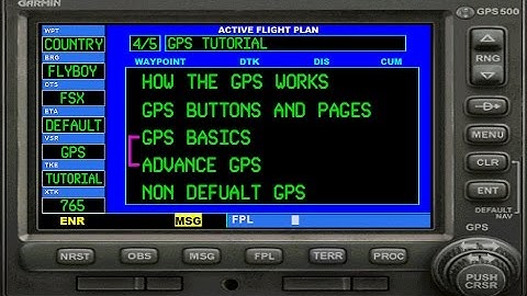 FSX GPS Tutorial 4. Advanced GPS use
