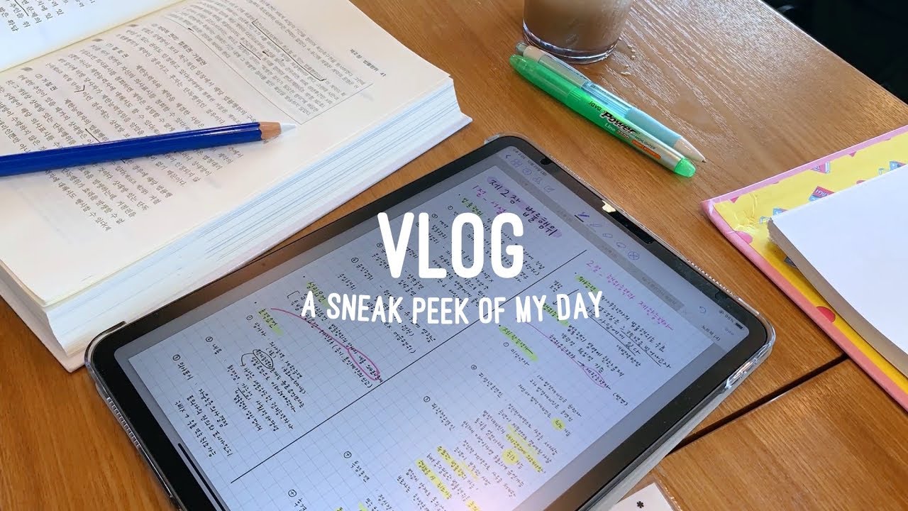 ENG) VLOG_대학생 시험기간 브이로그 : 아이패드로 공부, 끝이 안보이는 민법책, 그리고 밥밥간식밥밥