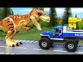 Lego Dinosaur vs Police car