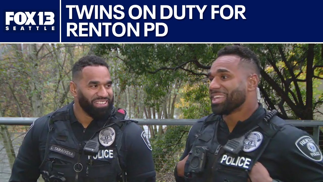 Double duty: Twins in the ranks of Renton Police | FOX 13 Seattle - YouTube