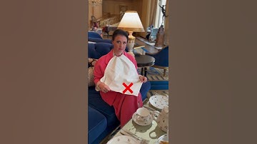 “Napkin etiquette made simple! Learn how to place your napkin, use it gracefully during the meal!