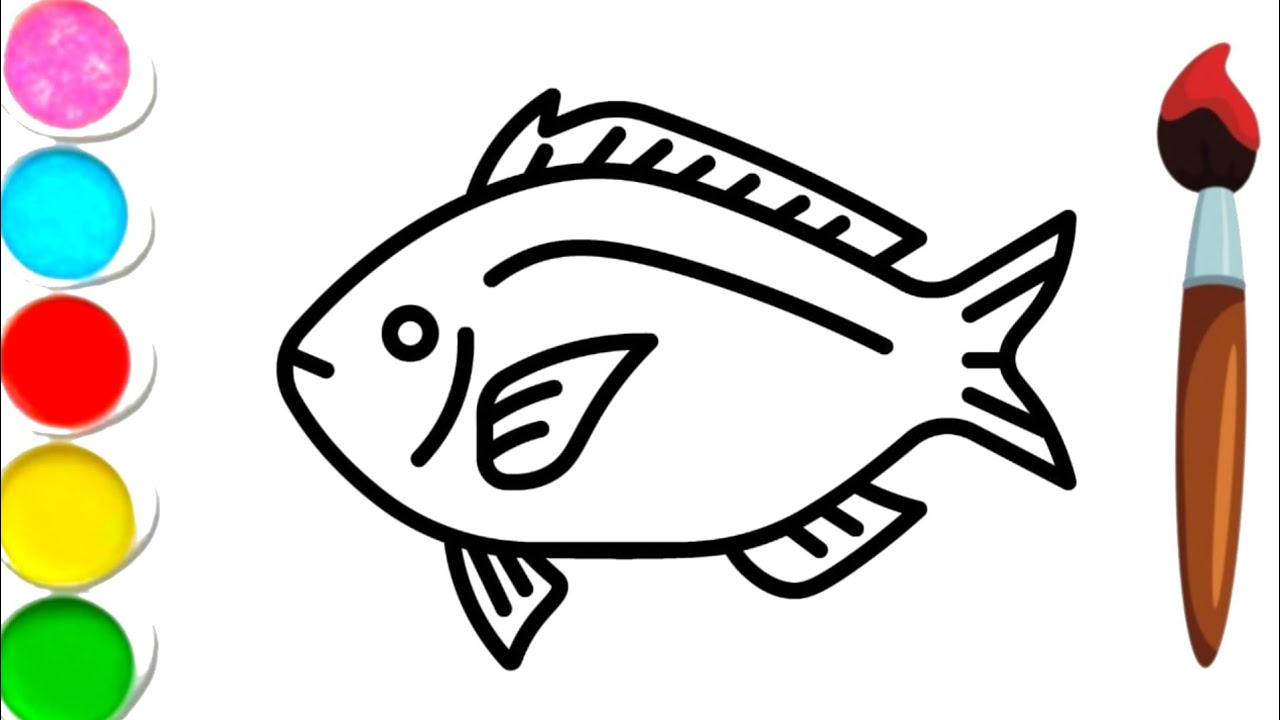 Урок рисования рыбок для детей и малышей | как нарисовать рыбу