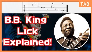 B.B. King Slow Blues Guitar Lick 13 From How Blue Can You Get Live at Farm Aid 1985 \/ Tutorial