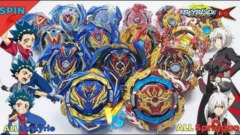 【ALL Valkyrie VS ALL Spriggan】 Relay battle Beyblade Burst DB / 베이블레이드 버스트 다이너마이트 DB / ベイブレードバーストDB