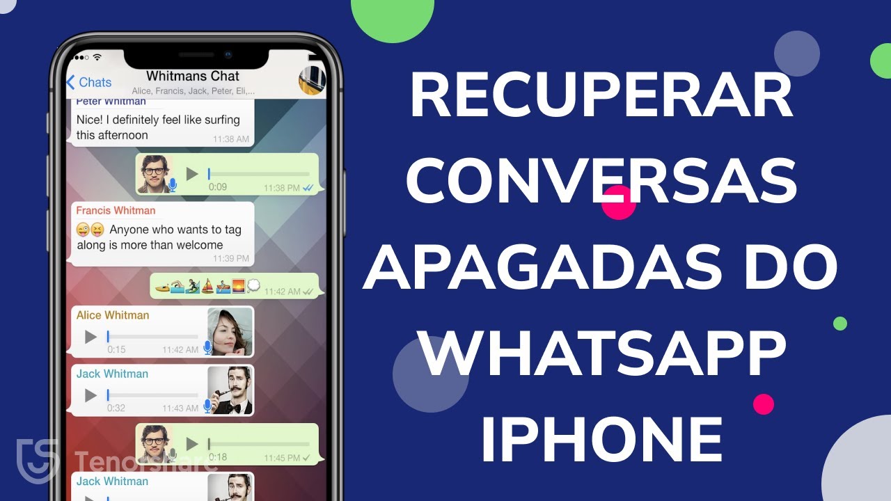 [Resolvido] Como recuperar conversas apagadas do WhatsApp iPhone 2