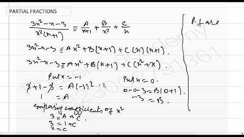 PARTIAL FRACTIONS WHEN LINEAR FACTORS IN DENOMINATOR ARE REPEATED IN URDU / HINDI