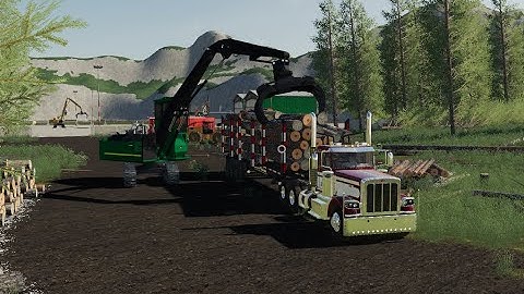 Farming simulator 19: Logging pacific island time lapse # 4 [loading and selling logs]