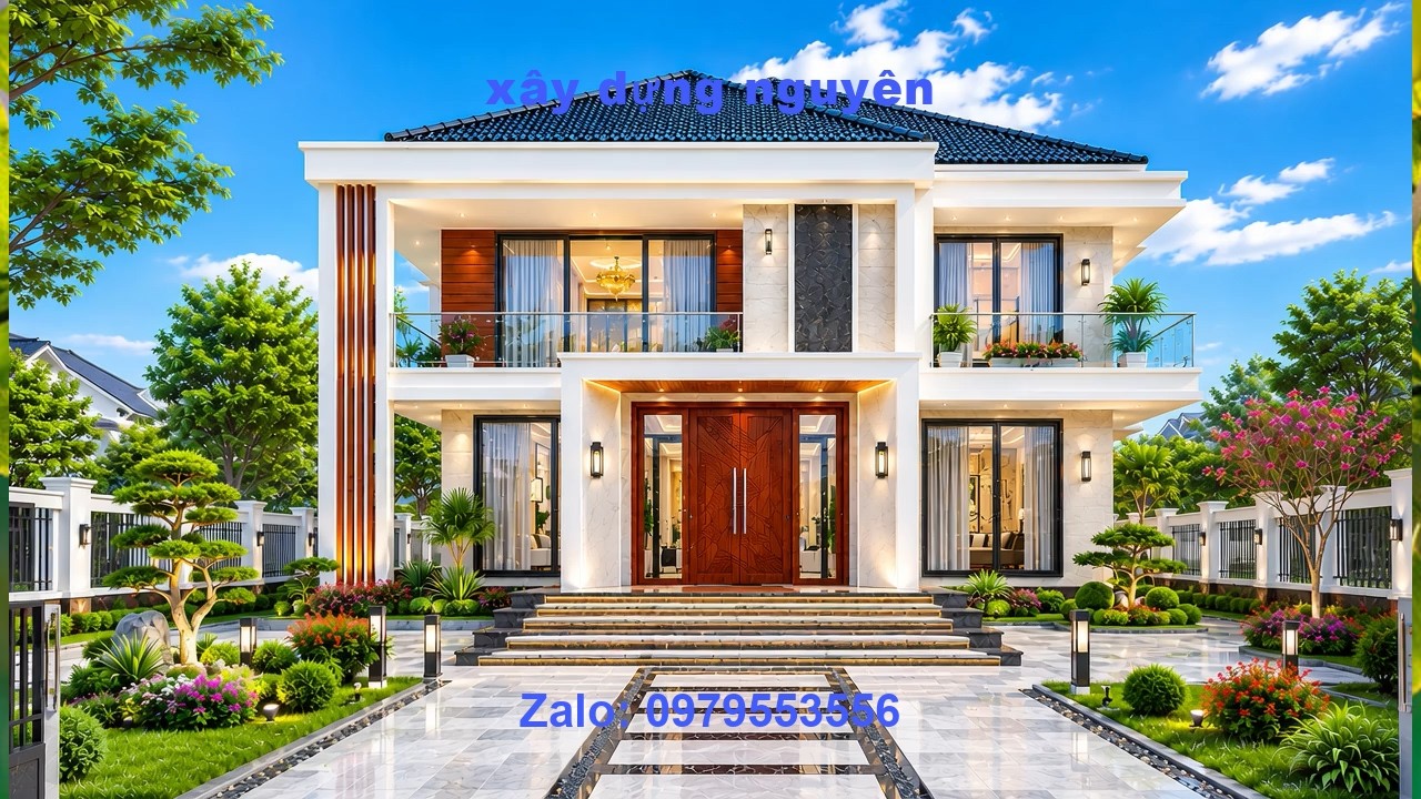 Mẫu Biệt Thự 2 Tầng Mái Nhật Diện Tích 12x15m Thiết Kế 4 Phòng Ngủ #nha2tang #mainhat