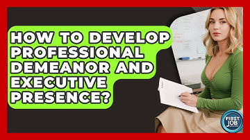 How To Develop Professional Demeanor And Executive Presence? - First Job Success Guide