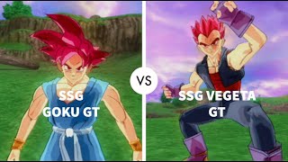 SSG GT Goku VS SSG GT Vegeta | Dragon Ball Z Budokai Tenkaichi 4 | Very Hard CPU VS CPU