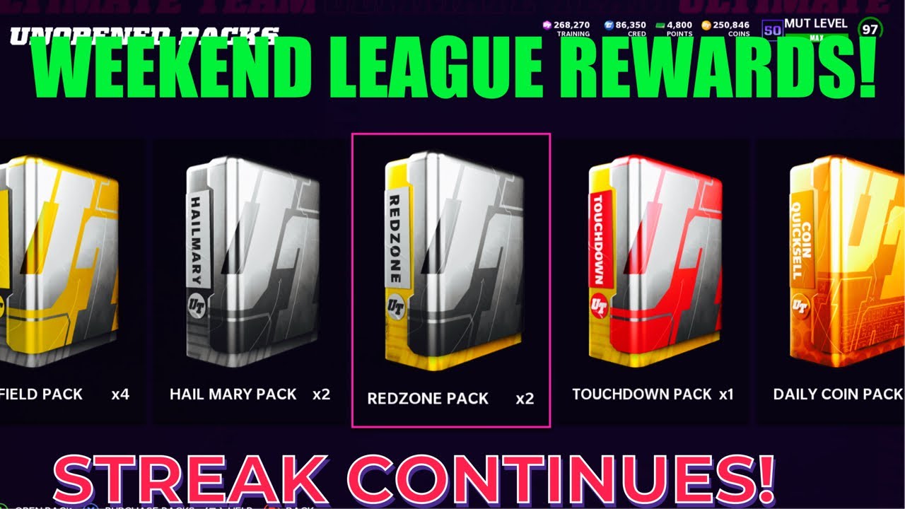 WEEKEND LEAGUE REWARDS! THE STREAK CONTINUES!! Last day…Madden 22 Ultimate Team