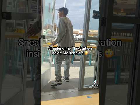 Sneaking My PlayStation Inside McDonald S Recommended Shorts Gaming Playstation Mcdonalds