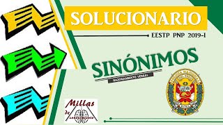 Solucionario PNP 2019-I / RV [Sinónimos / EESTP] Psicom Trico Examen Pnp 2019 Ii