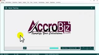 AccroBIZ ERP (Item Head Overview)