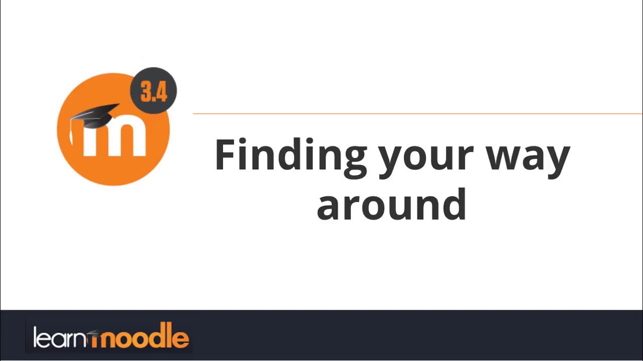 Finding your way around: Moodle 3.4