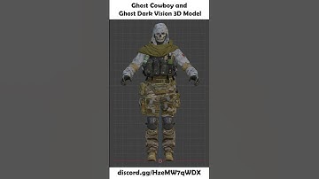 Ghost Cowboy and Ghost Dark Vision 3D Model | Call of Duty Mobile 3d Model #Shorts #callofdutymobile