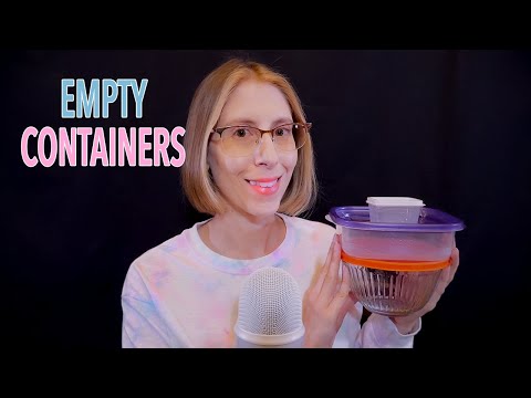 ASMR | Empty Containers - tapping, clicking, plastic and glass sounds