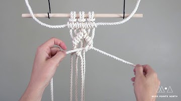 Diagonal Clove Hitch Knot Practice - Macrame Diagonal Clove Hitch Knot