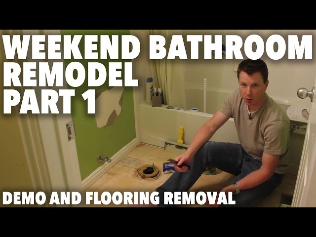 Weekend Bathroom Remodel Part 1: Demo and Flooring Removal