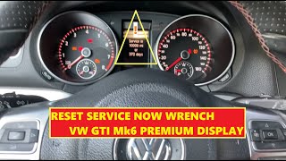 Reset Service VW GTI MK6 2009-2013 Golf