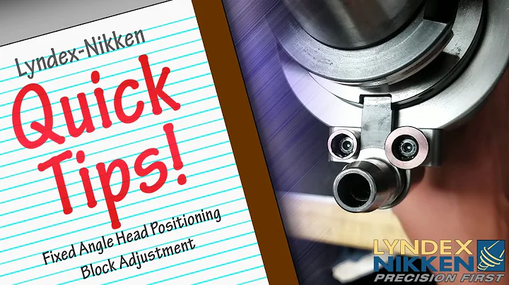 Lyndex-Nikken - Quick Tips: Fixed Angle Head Positioning Block Adjustment