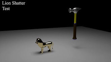Lion Shatter Test Autodesk Maya 2019