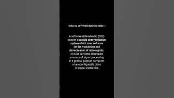 What is software defined radio ?