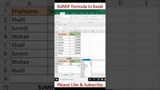 Exclusive SUMIF Formula in excel #shorts #excel Details