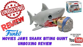 Funko Pop Movies Jaws Shark Biting Quint Unboxing Review
