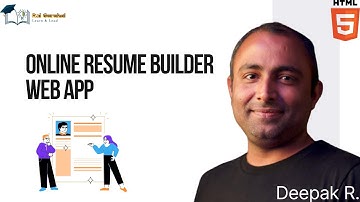 Online Resume Builder Web App | Resume Builder using HTML CSS & JavaScript